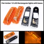 Pair 12 Led Light 1X4 Surface Mount W/base Amber Clearance Marker Trailer. Fixed Price $14.99.