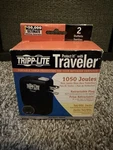 Tripp Lite Traveler 2 Outlets 1050 Joules Direct Plug-in Surge Protection. Fixed Price $10.99.
