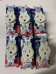 Lot Of 6 Leviton 20AMP Single Outlets Tamper Resistant Ivory. Fixed Price $24.99.