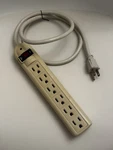 Intermatic 6 Outlet Surge Protector Power Strip Tap 4FT Cord Beige 15A. Fixed Price $9.95.