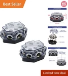 Compact Power Distribution Block Set 5-WAY Car Audio Solution For Amplifiers. Fixed Price $27.89.