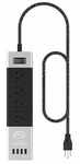 Artix Power Strip Surge Protector, 4 Outlets And Usb Ports (black & Silver). Fixed Price $14.99.