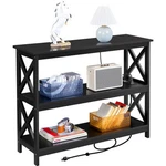 Yaheetech Entryway Console Table W/ Power Outlets & Storage Shelves (80 Char). Fixed Price $103.09.