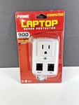 New Prime #PB004130 900-JOULE Lap Top One Outlet Surge Protector White. Fixed Price $14.05.