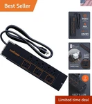 8 Outlet Surge Protector Power Strip - 3420 Joules For Total Protection. Fixed Price $68.89.