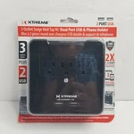 Xtreme Power 3 Outlet Wall Surge Protector With Usb Chargers 2.4A Phone Holder. Fixed Price $8.72.
