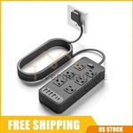 18-IN-1 Multi Outlet Wall Mountable 5FT Usb Surge Protector Power Strip Black. Fixed Price $12.99.
