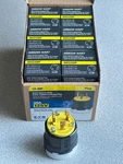 6 New Eaton AHCL530P Locking Plug L5-30P 30A 125V Yellow Pole Wire Case Lot. Fixed Price $74.95.