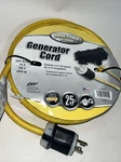 Coleman Cable 01912 Generator Power Cord With L5-30P Plug 25-FOOT, 3-OUTLETS.. Fixed Price $69.00.