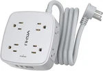 6FT Surge Protector Power Strip - 8 Widely Outlets W/ 4 Usb Ports, 3 Side. Fixed Price $20.97.