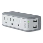 Belkin Surgeplus Usb Swivel Charger, 3 OUTLETS/2 Ports, 918 J, 2/PACK. Fixed Price $67.17.