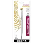 Zebra Stylus/pen Combination Twist Ballpoint Silver 33161, Black, Fine. Fixed Price $11.95.