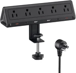 6.5 Ft Desk Clamp Power STRIP,5 Ac Outlets & Usb Ports Pd 40W,1250J Surge... Fixed Price $82.49.