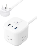 Amazon Basics Power Strip Cube: 3-OUTLET 3-USB Ports, 5FT Extension Cord. Fixed Price $19.98.