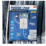 Bell + Howell Power Strip Surge Protection 3 Outlets Usb Ports 45" White. Fixed Price $12.99.