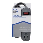 Home Plus 2 Ft 4-OUTLET Gray Power Strip. Fixed Price $28.47.