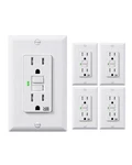 Dewenwils 5PC 15A Gfci Outlet Self-test Led Indicator Tr Wr Ul Listed Wallplate. Fixed Price $39.99.