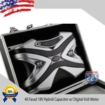 40 Farad 18V Surge Hybrid Capacitor W/ Led Blue Voltage Display & Amperage Meter. Fixed Price $169.99.