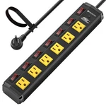 6-OUTLETS 1200J Power Strip Surge Protector, Flat Plug 6FT Extension Cord. Fixed Price $29.99.