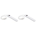 Amazonbasics 6-OUTLET Surge Protector Power Strip 2-PACK 200 Joule White. Fixed Price $16.99.