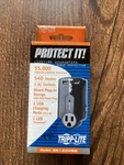 Tripp Lite SK120USB 3-OUTLET Surge Protector With Ports. Fixed Price $14.99.