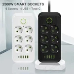 6 Outlet Power Strip 2500W Surge Protector 4 Usb 1 Type-c Eu Plug. Fixed Price $45.00.