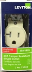 Leviton T5020-0IS Amps 125 Volt Ivory Outlet 5-20R Pk. Fixed Price $7.73.