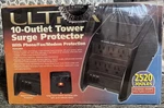 New Sealed Ultra 10-OUTLET Tower Surge Protector With Phone/fax PROTECTION(E1). Fixed Price $15.00.