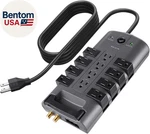 Surge Protector Power Strip W/ Rotating & 4 Standard Outlets - 8FT Sturdy Exte. Fixed Price $74.14.