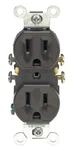 Leviton 05320-00S 15A 125V 2-POLE 3- Wires Brown Thermoplastic Grounding Outlet. Fixed Price $6.82.