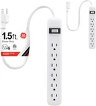 Ge 6-OUTLET Power Strip, 2 Pack, 1.5 Ft Extension Cord, Heavy Duty Plug, Grounde. Fixed Price $24.28.