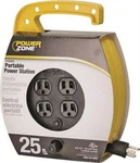New Power Zone 25 Foot Outlet Long Retractable Wire Cord Reel Kit 4108395. Fixed Price $32.95.