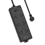 Flat Plug Power Strip With 3 Usb Ports, 6 Extra Widely Spaced Outlets, 1700 J.... Fixed Price $37.62.