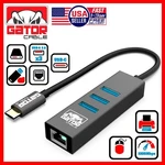Usb-c 3.1 Gigabit Ethernet Lan RJ45 1000MBPS Network Adapter 3-PORT Hub Pc Mac. Fixed Price $13.99.