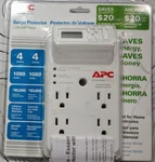 Apc 4-OUTLET Wall Surge Protector With Timer-controlled Outlets, On/off, P4GC. Fixed Price $23.99.