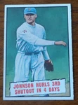 1961 Topps Baseball #409 Johnson Hurls 3RD Shutout In Days Nm O-1622. Fixed Price $29.99.