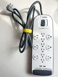 Belkin 12-OUTLET Surge Protector Power Strip, Usb Ports, 6FT Cord, 3996 Joules. Fixed Price $23.99.