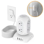 Power Strip Tower With Usb Ports 10 Ft Long Cord 8 Outlet Slim For Office. Fixed Price $27.99.