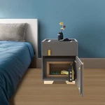 Smart Nightstand W/security Safe Lock Box, 3-COLOR Light,wireless Charging Usb. Fixed Price $135.77.