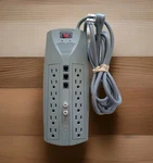 Stratitec Power Strip 12 Outlet Surge Protector On/off Light Up Switch Plug In. Fixed Price $19.39.