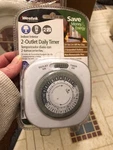 New! Westek TM09DHB Daily Timer With 2 Grounded Outlets White. Fixed Price $16.50.