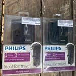 Lot Of Phillips Travel Outlet Adapter Usb Charging Ports Fold SPS2150WA/37. Fixed Price $12.98.