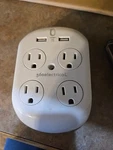 360 Electrical Revolve 3.4 White 4-ROTATING Heads Adapter W/ 2 Usb. Fixed Price $12.00.