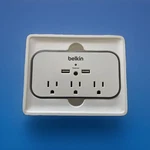 Belkin Wall Surge Protector - 3 Outlet 2 Usb Ports Mount With Premium Protection. Fixed Price $13.99.