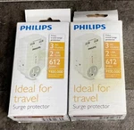 2X Philips SPP8038B/17 Travel Surge Protector W/ Ac Outlets & Usb Ports New. Fixed Price $21.99.