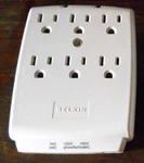 F9H620-CW 6-OUTLET Wall-mount Belkin Surgemaster Protector With RJ-11. Fixed Price $12.59.