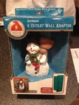 Snowman Santa's Power Hand Painted Christmas Holiday 6 Outlet Wall Adapter New. Fixed Price $13.49.