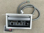 Eca 72" Hardwire Recessed Brushed Aluminum Power Grommet For Conference Table. Fixed Price $175.00.