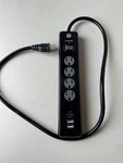 4-OUTLET Surge Protector Power Strip With 2 Usb Ports Black Tested. Fixed Price $9.50.