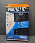 Tripp Lite TLP808B Outlet Surge Protector Power Strip, 8FT Cord Right Black. Fixed Price $37.95.